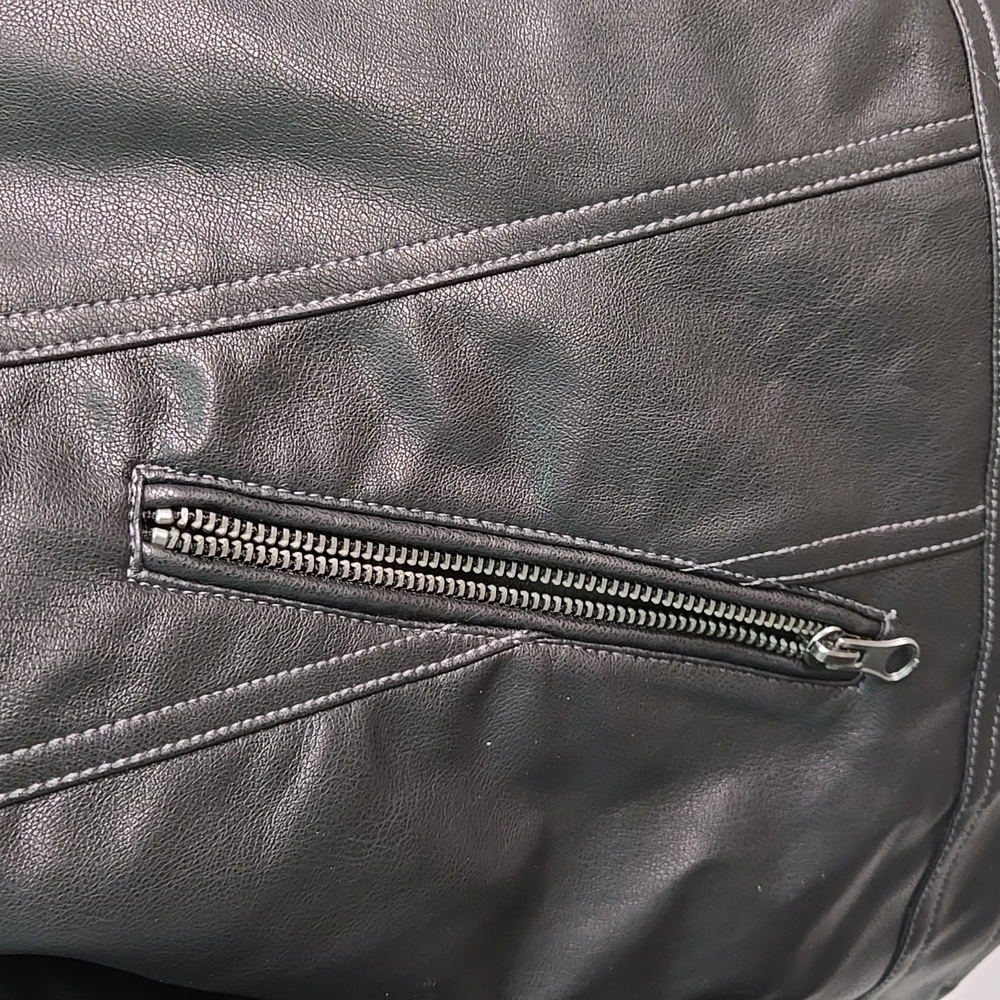 Vera Wang Women's Black Leather Jacket XXL - Picture 2 of 5